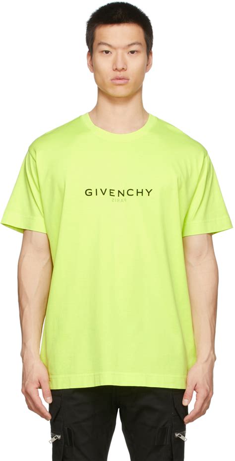 givenchy yellow t shirt|Givenchy graphic t shirt.